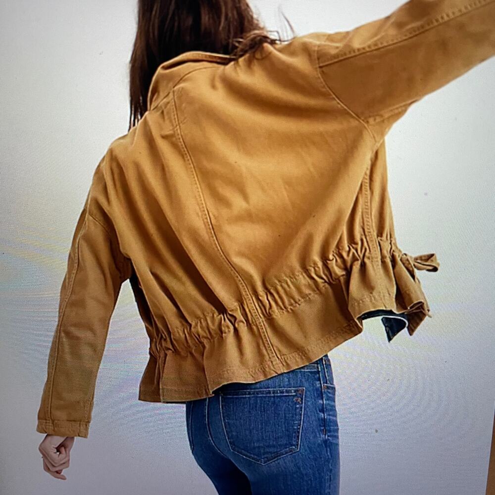 Madewell Mustard Drawstring Waist Jacket